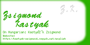 zsigmond kastyak business card